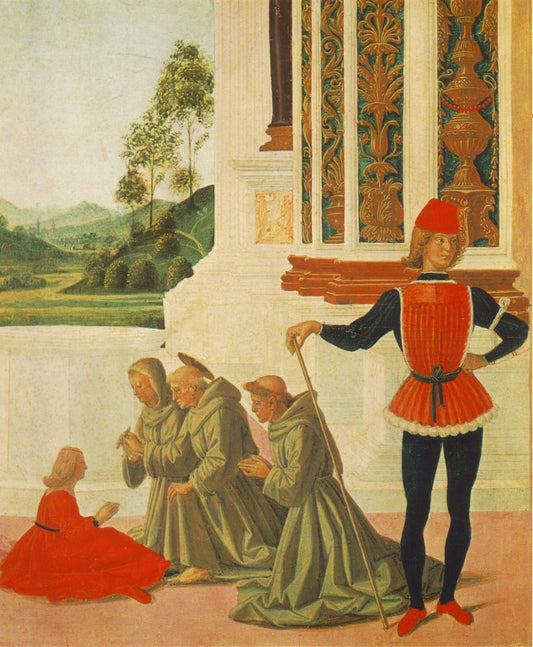 The Miracles of San Bernardino: The Healing of a Mute[detail], vintage artwork by Perugino, A3 (16x12") Poster Print