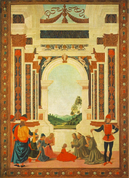 The Miracles of San Bernardino: The Healing of a Young, vintage artwork by Perugino, A3 (16x12") Poster Print