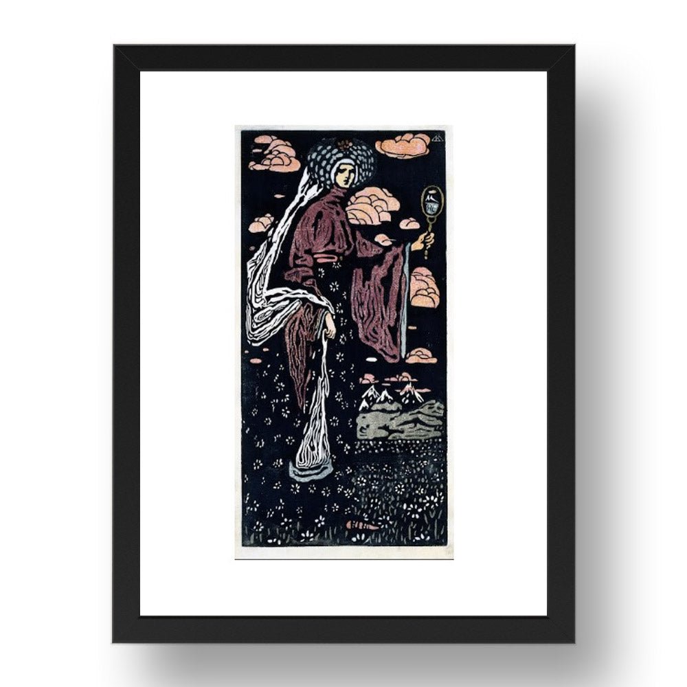 The Mirror (1907) by Wassily Kandinsky, 17x13" Frame