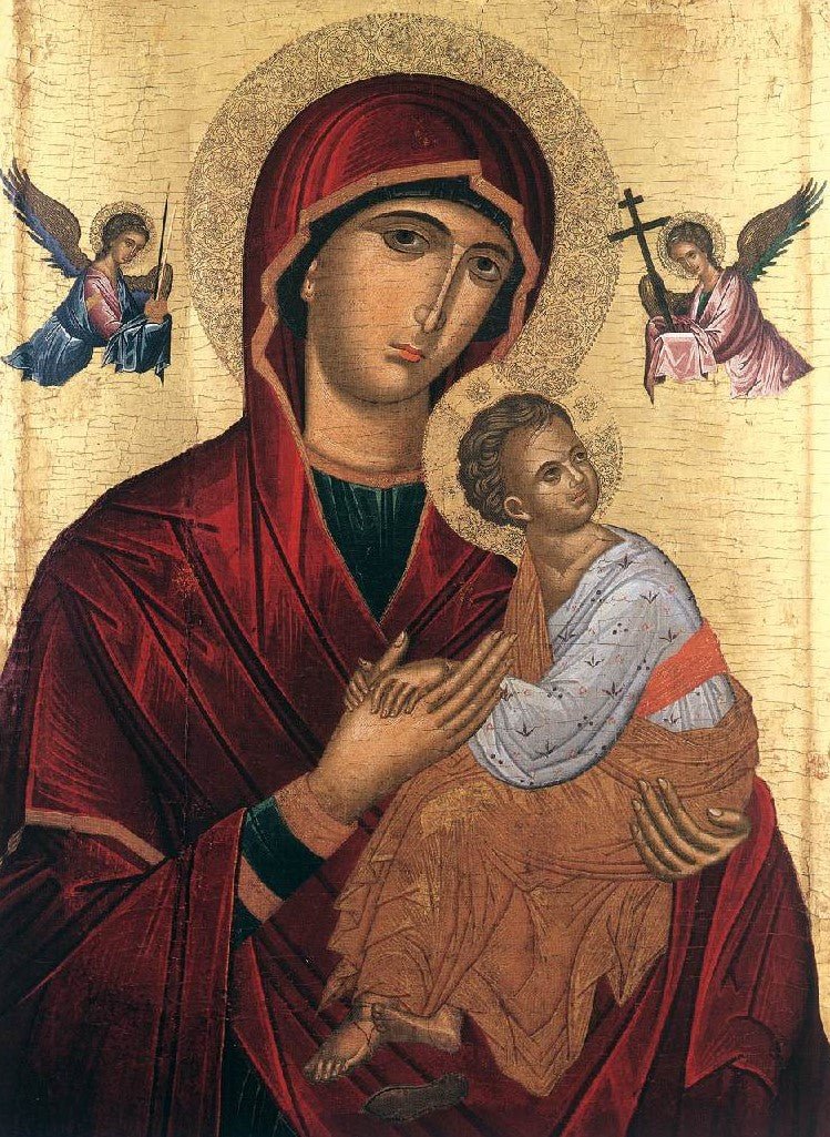 The Mother of God of Passion, vintage artwork by Andreas Ritzos, A3 (16x12") Poster Print