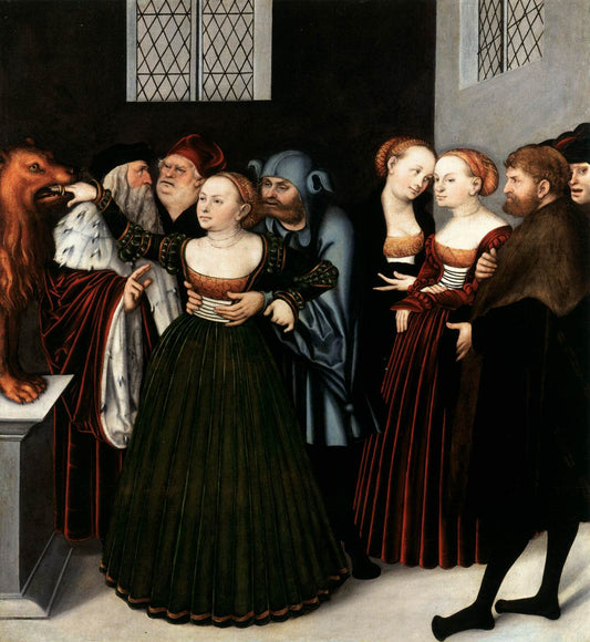 The Mouth of Truth, vintage artwork by Lucas Cranach the Elder, A3 (16x12") Poster Print
