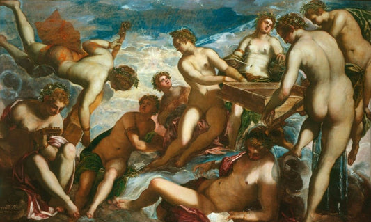 The Muses, vintage artwork by Tintoretto, A3 (16x12") Poster Print
