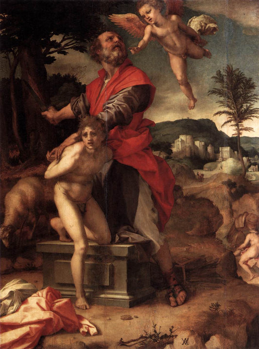 The Offering of Abraham, vintage artwork by Andrea del Sarto, A3 (16x12") Poster Print
