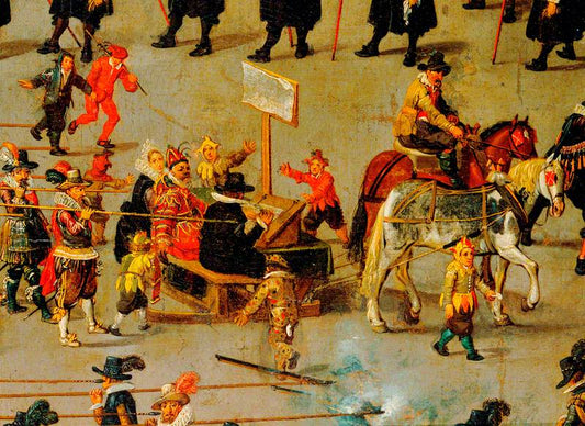 The Ommeganck Procession in Brussels on 31 May 1615: The Senior Guilds, vintage artwork by Denijs van Alsloot, 12x8" (A4) Poster