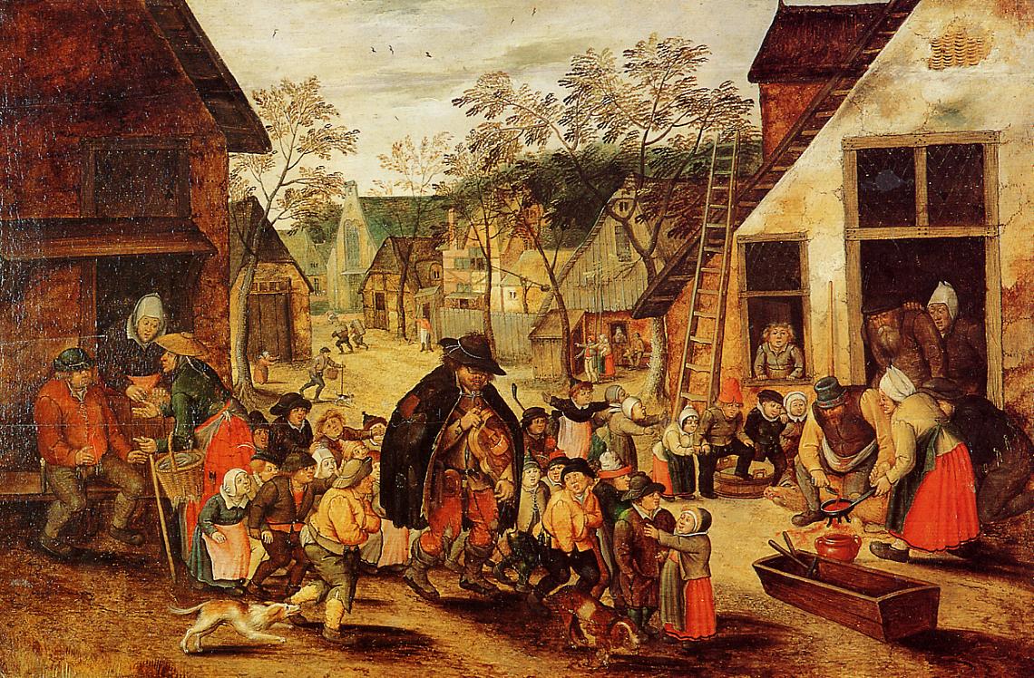 The Organ Grinder, vintage artwork by Pieter Brueghel the Younger, A3 (16x12") Poster Print