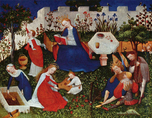 The Paradise Garden, vintage artwork by Master des Paradiesgärtlein, A3 (16x12") Poster Print