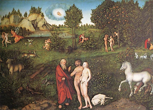 The Paradise, vintage artwork by Lucas Cranach the Elder, A3 (16x12") Poster Print