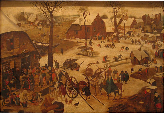 The Payment of Tithing, vintage artwork by Pieter Brueghel the Younger, A3 (16x12") Poster Print