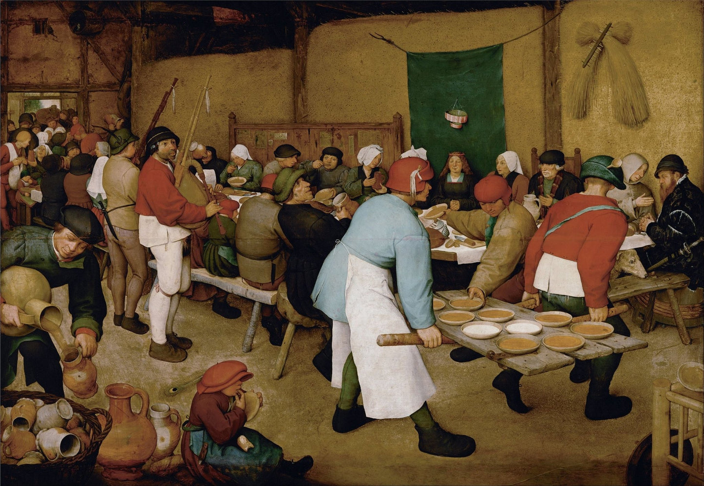 The Peasant Wedding by Pieter Bruegel the Elder, vintage art, modern poster print