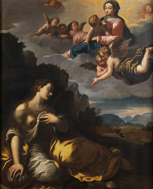 The Penitent Mary Magdalene, vintage artwork by Ippolito Scarsella, 12x8" (A4) Poster