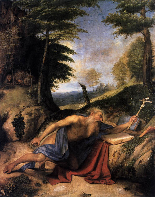 The Penitent Saint Jerome, vintage artwork by Lorenzo Lotto, A3 (16x12") Poster Print