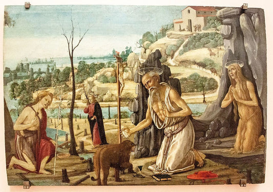 The Penitent St. Jerome, vintage artwork by Jacopo del Sellaio, A3 (16x12") Poster Print