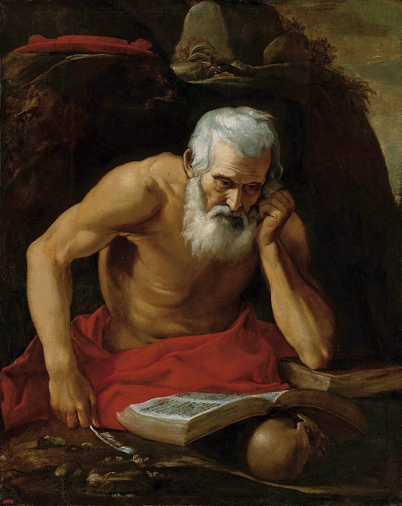 The Penitent St. Jerome, vintage artwork by Leonello Spada, A3 (16x12") Poster Print