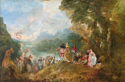 The Pilgrimage to Cythera by Jean-Antoine Watteau, vintage art, modern poster print