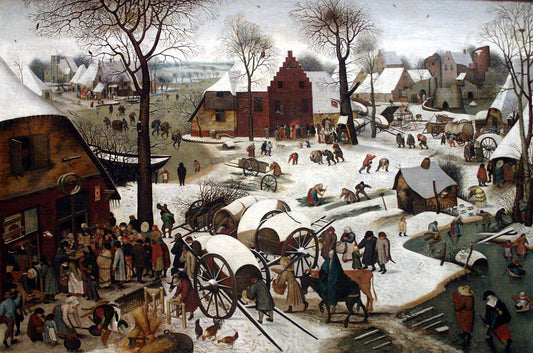 The Population of Bethlehem, vintage artwork by Pieter Brueghel the Younger, A3 (16x12") Poster Print