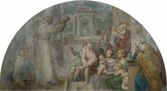 The Preachings of Saint Didac, vintage artwork by Annibale Carracci, A3 (16x12") Poster Print