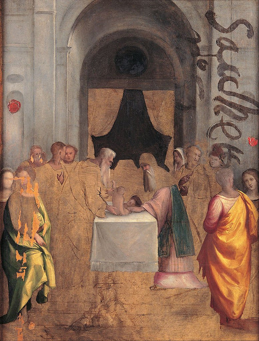 The Presentation at the Temple, vintage artwork by Il Garofalo, A3 (16x12") Poster Print