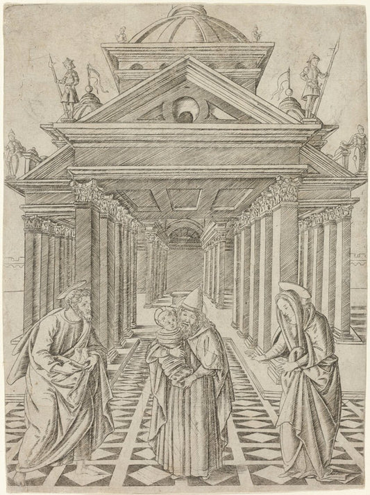The Presentation in the Temple, plate four from the Life of the Virgin and Christ by  Francesco Rosselli, 23x16"( A2 size) Poster Print