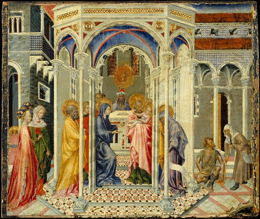 The Presentation of Christ in the Temple, vintage artwork by Giovanni di Paolo, A3 (16x12") Poster Print