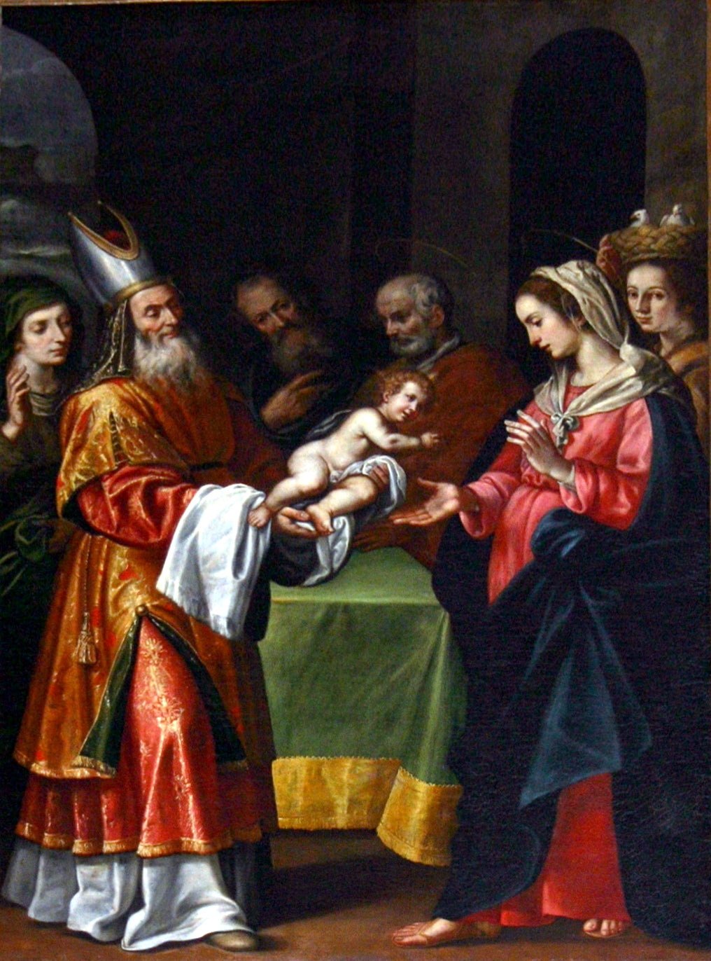 the presentation of Jesus Christ at the Temple, vintage artwork by Camillo Procaccini, A3 (16x12") Poster Print