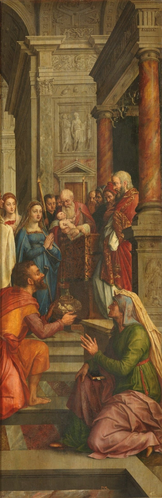 The Presentation of the Virgin at the Temple, vintage artwork by Michiel Coxie, A3 (16x12") Poster Print