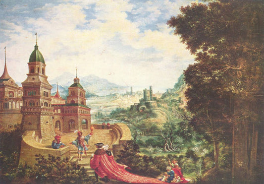The Pride of the Beggar Sitting on the Train, vintage artwork by Albrecht Altdorfer, A3 (16x12") Poster Print