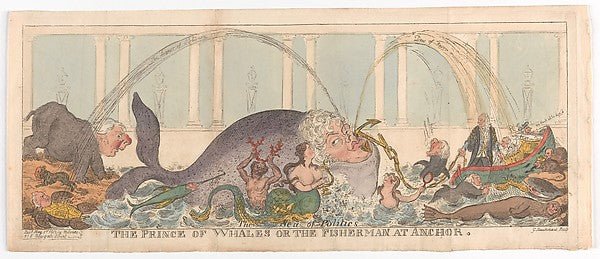 The Prince of Whales or the Fisherman at Anchor May 1, 1812-Ge, vintage art, A3 (16x12") Poster Print