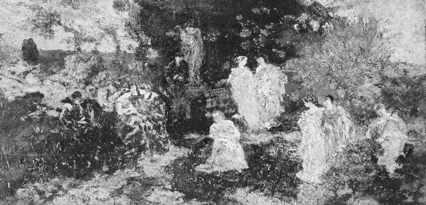 The Princesses by  Adolphe-Joseph-Thomas Monticelli, 23x16"( A2 size ) Poster Print