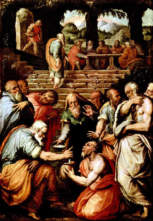 The Prophet Elisha, vintage artwork by Giorgio Vasari, A3 (16x12") Poster Print