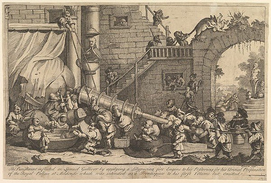 The Punishment Inflicted on Lemuel Gulliver December 1726-Will, vintage art, A3 (16x12") Poster Print