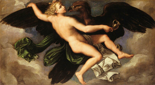 The Rape of Gannymede, vintage artwork by Girolamo da Carpi, A3 (16x12") Poster Print