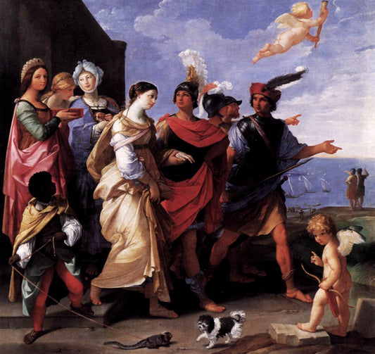 The Rape of Helena, vintage artwork by Guido Reni, 12x8" (A4) Poster