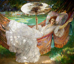 The Red Hammock (1920) by Sir John Lavery, R.A., vintage historic artwork, ,A1 size Poster Reproduction