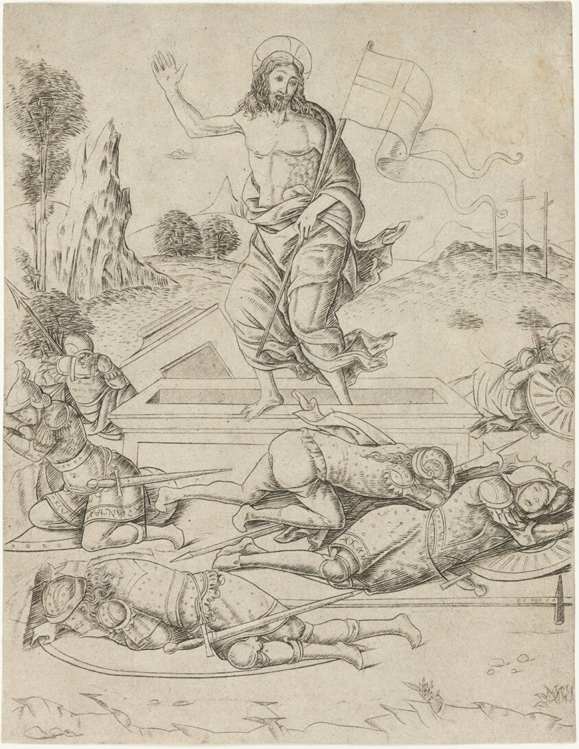 The Resurrection, plate eleven from the Life of the Virgin and Christ by  Attributed to Francesco Rosselli, 23x16"( A2 size) Poster Print