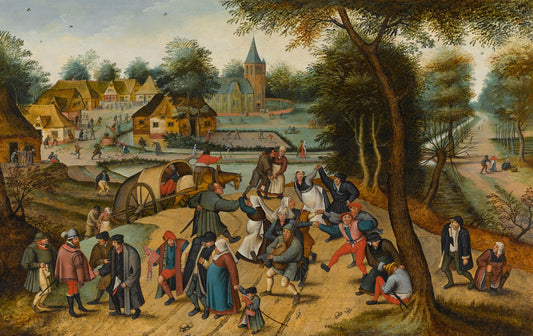 The Return of the Fair, vintage artwork by Pieter Brueghel the Younger, A3 (16x12") Poster Print