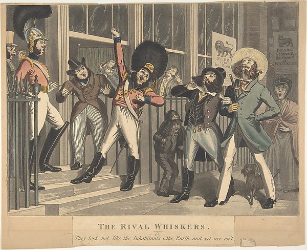 The Rival Whiskers c1824-Designed and etched by Theodore Lane,, vintage art, A3 (16x12") Poster Print