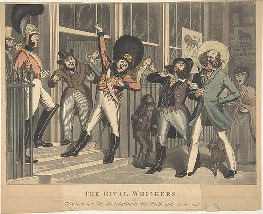 The Rival Whiskers c1824-Designed and etched by Theodore Lane,, vintage art, A3 (16x12") Poster Print