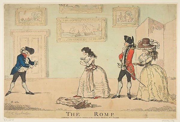 The Romp January 3, 1786-R. Rushworth , vintage art, A3 (16x12") Poster Print