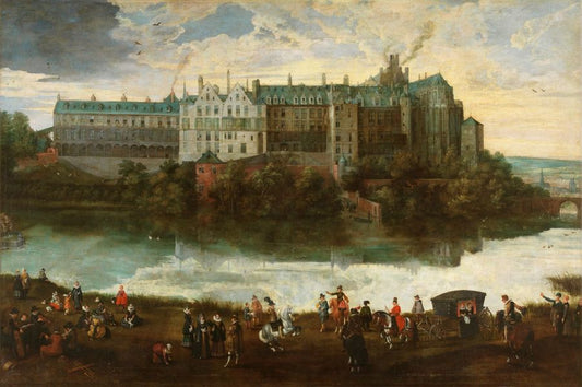 The Royal Palace in Brussels, vintage artwork by Pieter Brueghel the Younger, A3 (16x12") Poster Print