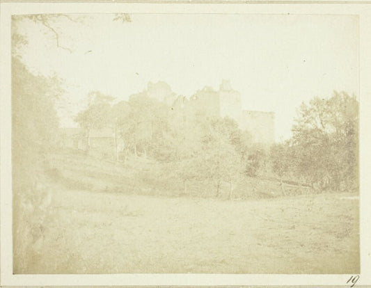 The same scene from the other side, The Castle of Doune by  William Henry Fox Talbot,23x16"( A2 size ) Poster Print