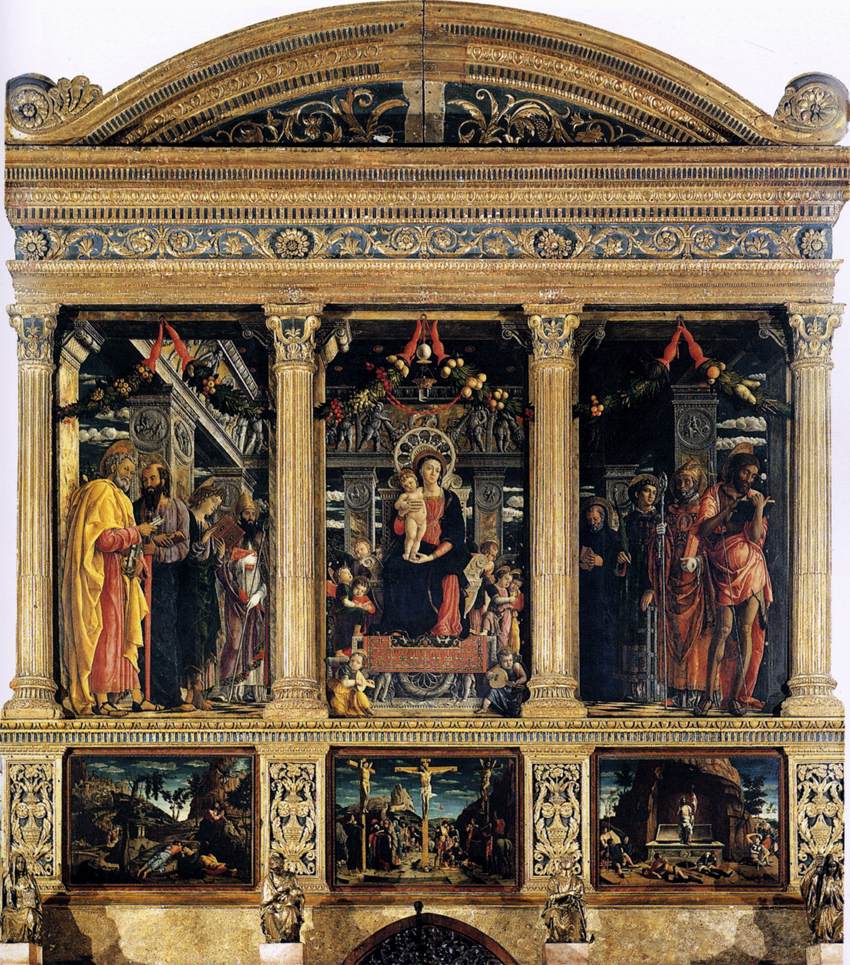 The San Zeno Polyptych, vintage artwork by Andrea Mantegna, A3 (16x12") Poster Print