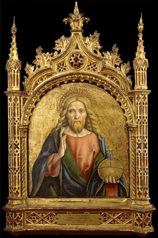 The Saviour Blessing, vintage artwork by Carlo Crivelli, A3 (16x12") Poster Print