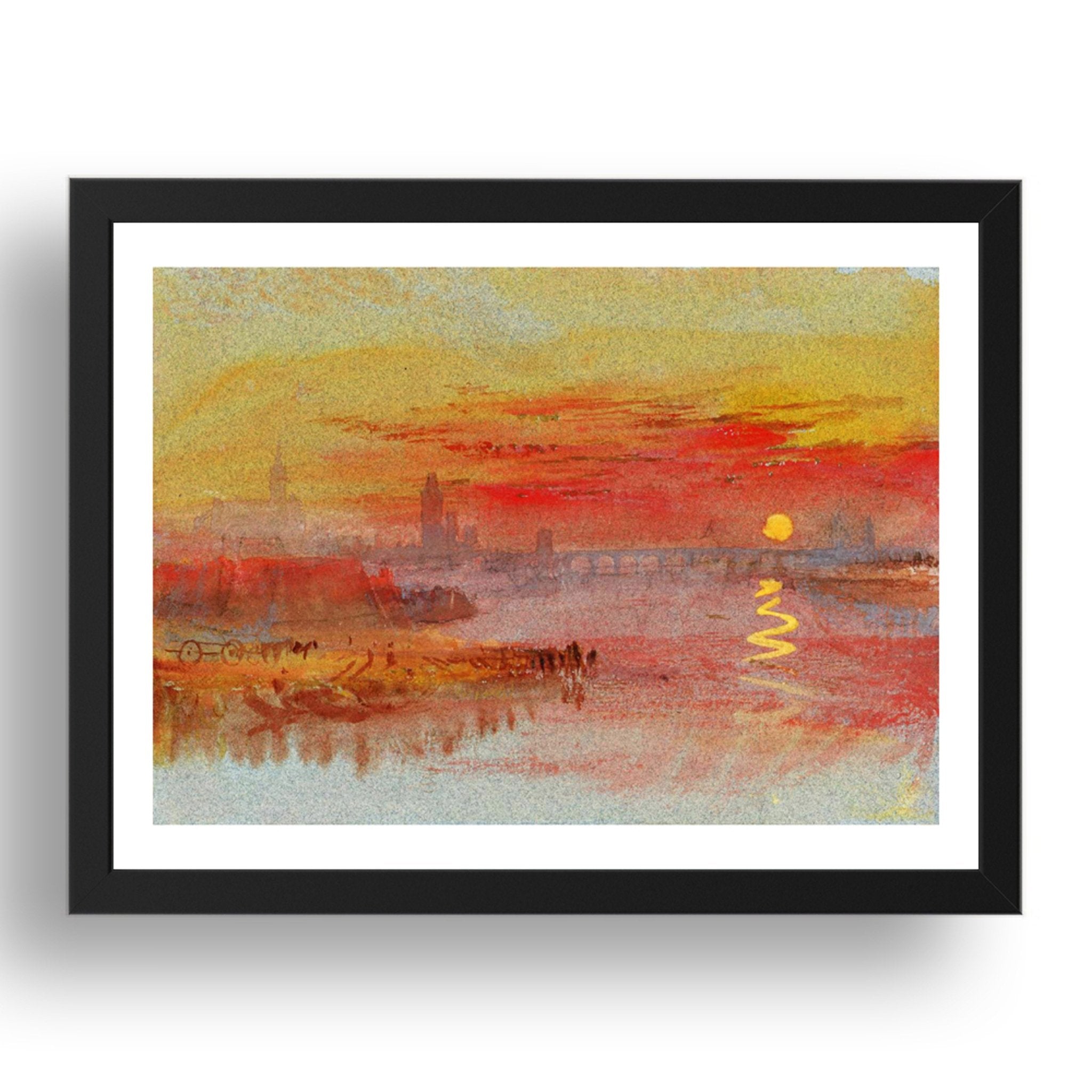 The Scarlet Sunset, 1830 40 by John Mallord William Turner RA, 17x13"(A3) Frame