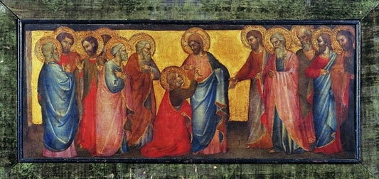 The Scepticism of Saint Thomas, vintage artwork by Giovanni da Milano, A3 (16x12") Poster Print