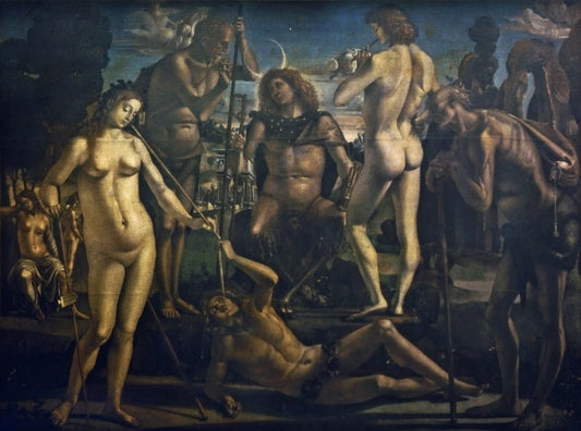 The Schooling of Pan, vintage artwork by Luca Signorelli, A3 (16x12") Poster Print