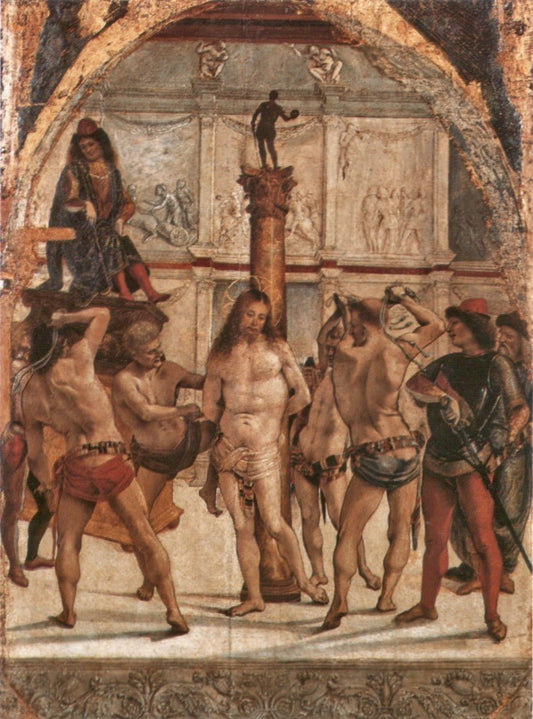The Scourging of Christ, vintage artwork by Luca Signorelli, A3 (16x12") Poster Print
