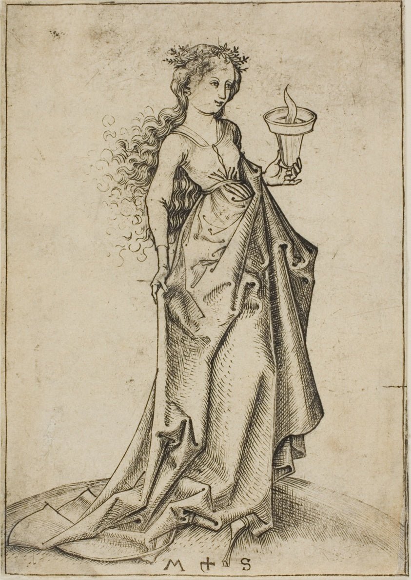 The Second Wise Virgin by  Martin Schongauer, 23x16"( A2 size ) Poster Print