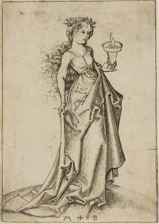 The Second Wise Virgin by  Martin Schongauer, 23x16"( A2 size ) Poster Print