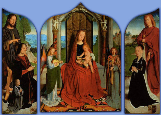 The Sedano Triptych, vintage artwork by Gheeraert (Gerard) David, A3 (16x12") Poster Print
