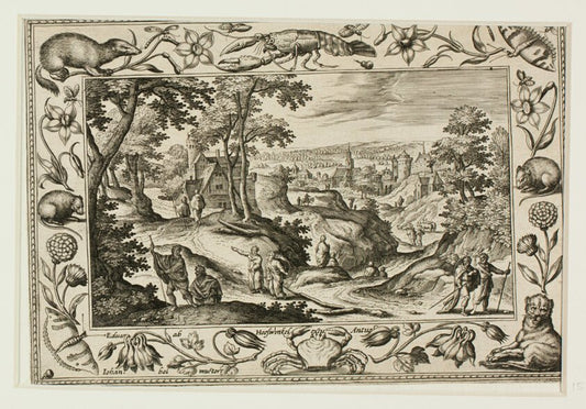 The Sending Out of the Apostles, from Landscapes with Old and New Testament Scenes and Hunting Scenes by  Adriaen Collaert (Flemish, c. 1560–1618) , 23x16"( A2 size) Poster Print